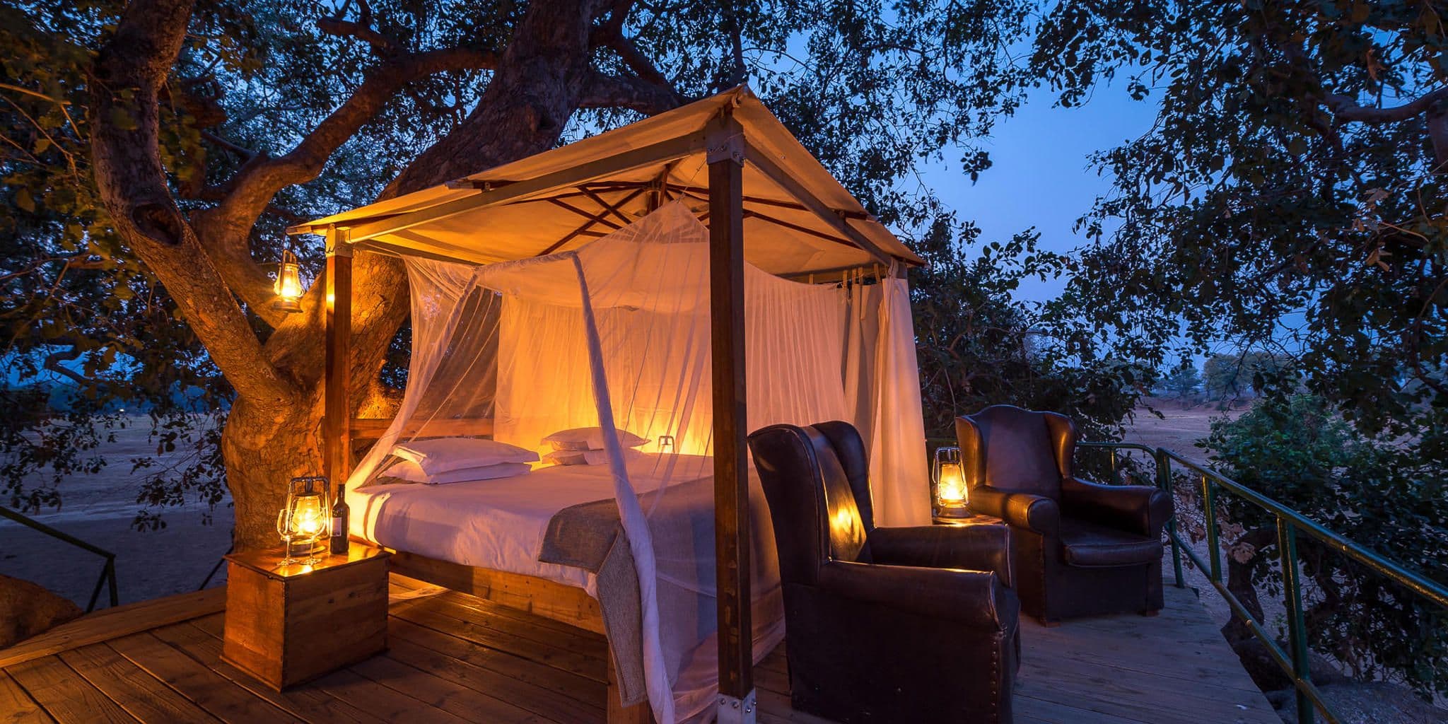 outdoor bedroom ruckomechi mana pools np zimbabwe