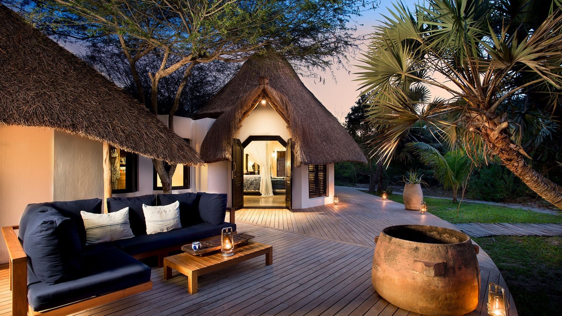 casa familia private deck guest area at andBeyond benguerra island on a mozambique luxury beach resort