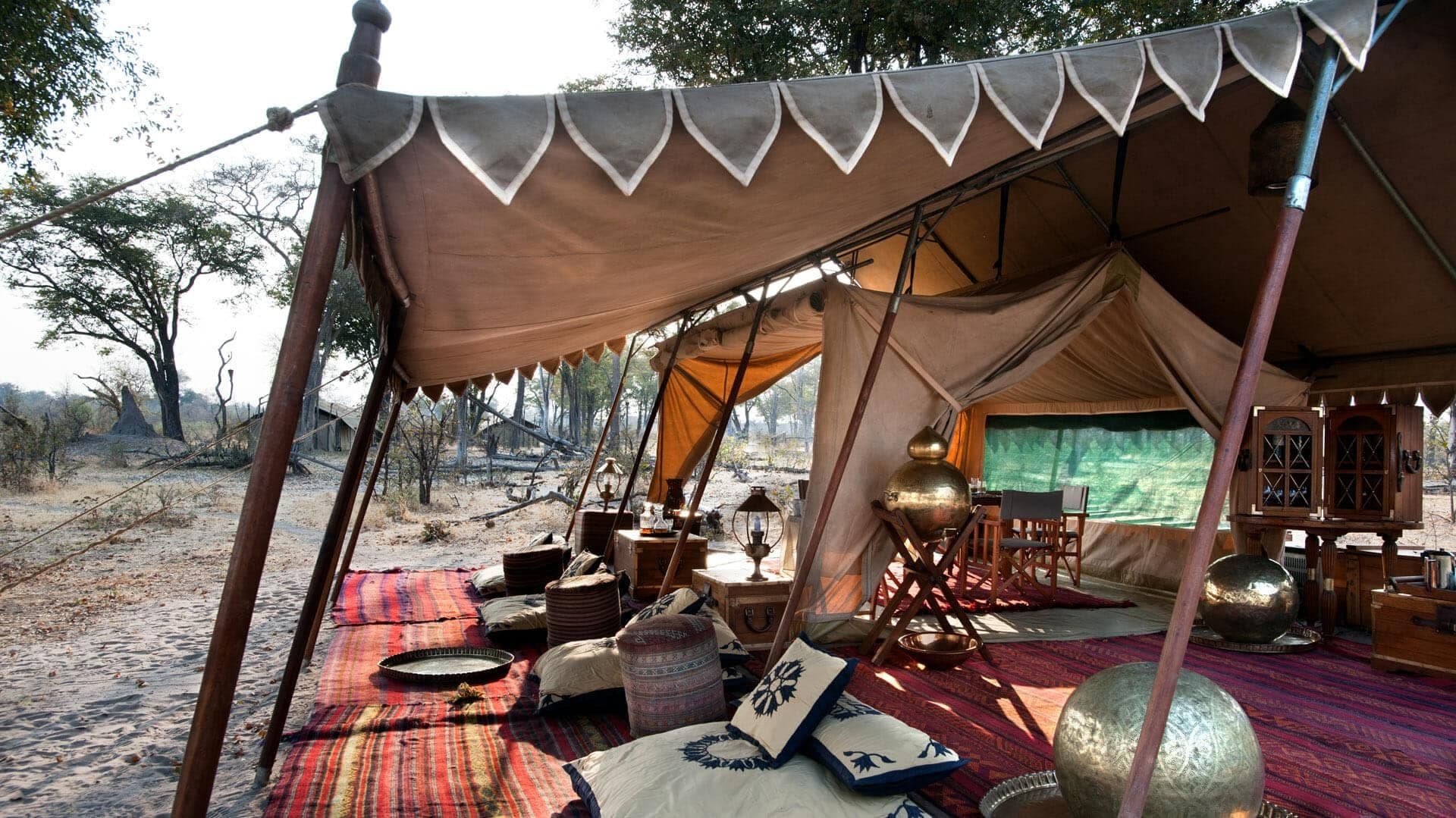 main area selinda explorers camp selinda reserve botswana